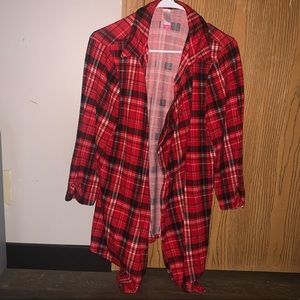 Flannel Print Cardigan